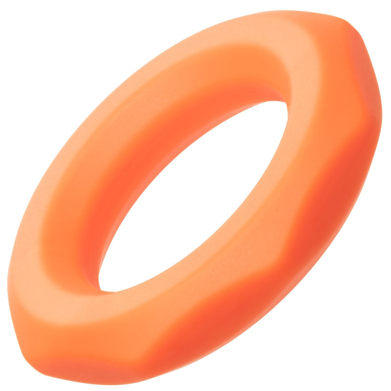 alpha ring by Calextotics Cockring Silicone Sexagon Alpha 37mm Orange